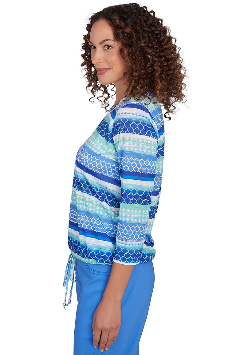 It Had To Be Blue Blouson Top