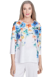 Nantucket Watercolor Ribbed Top