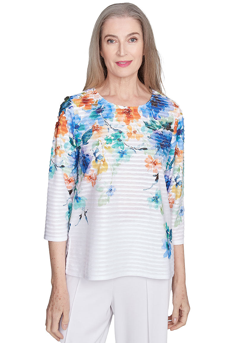 Nantucket Watercolor Ribbed Top