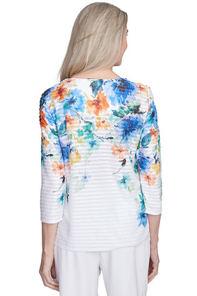 Nantucket Watercolor Ribbed Top