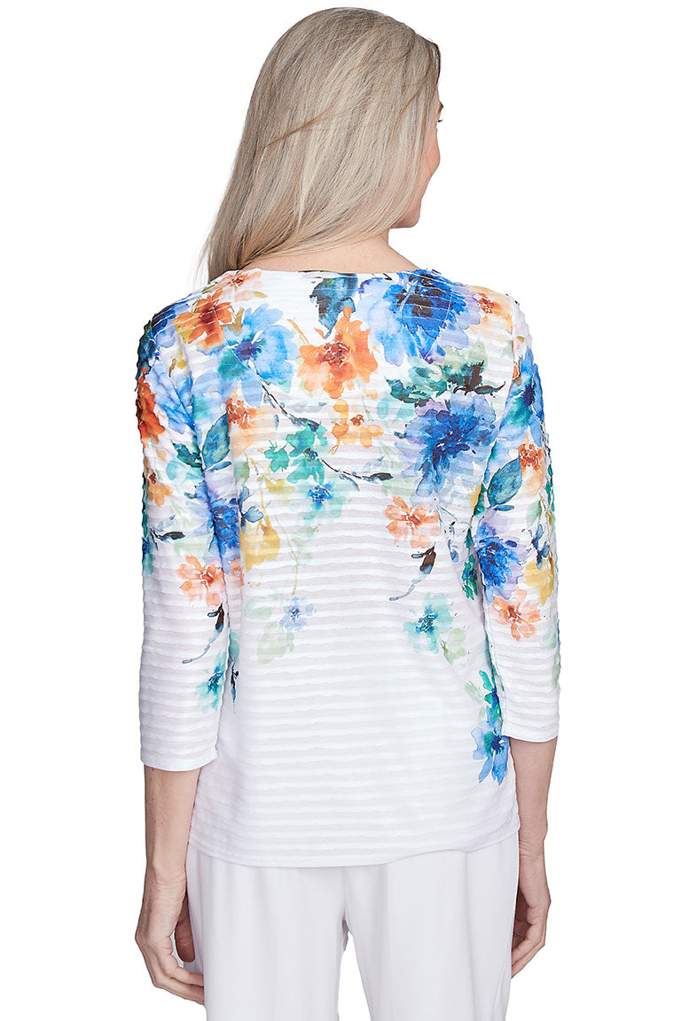 Nantucket Watercolor Ribbed Top