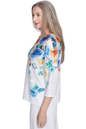 Nantucket Watercolor Ribbed Top