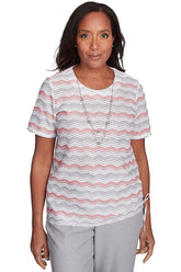 Estate Of Mind Shimmer Chevron Necklace Top