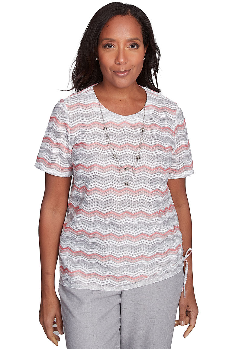 Estate Of Mind Shimmer Chevron Necklace Top