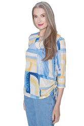Flower Power Watercolor Patchwork Top