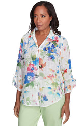 Petite Parrot Cay Watercolor Flower Shirt