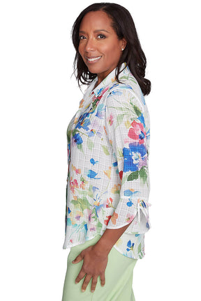 Petite Parrot Cay Watercolor Flower Shirt