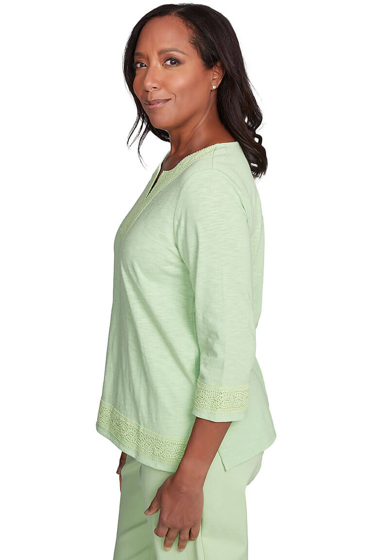 Parrot Cay Lace Trim Top