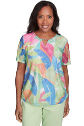 Petite Parrot Cay Tropical Mesh Top