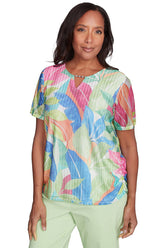 Parrot Cay Tropical Mesh Top