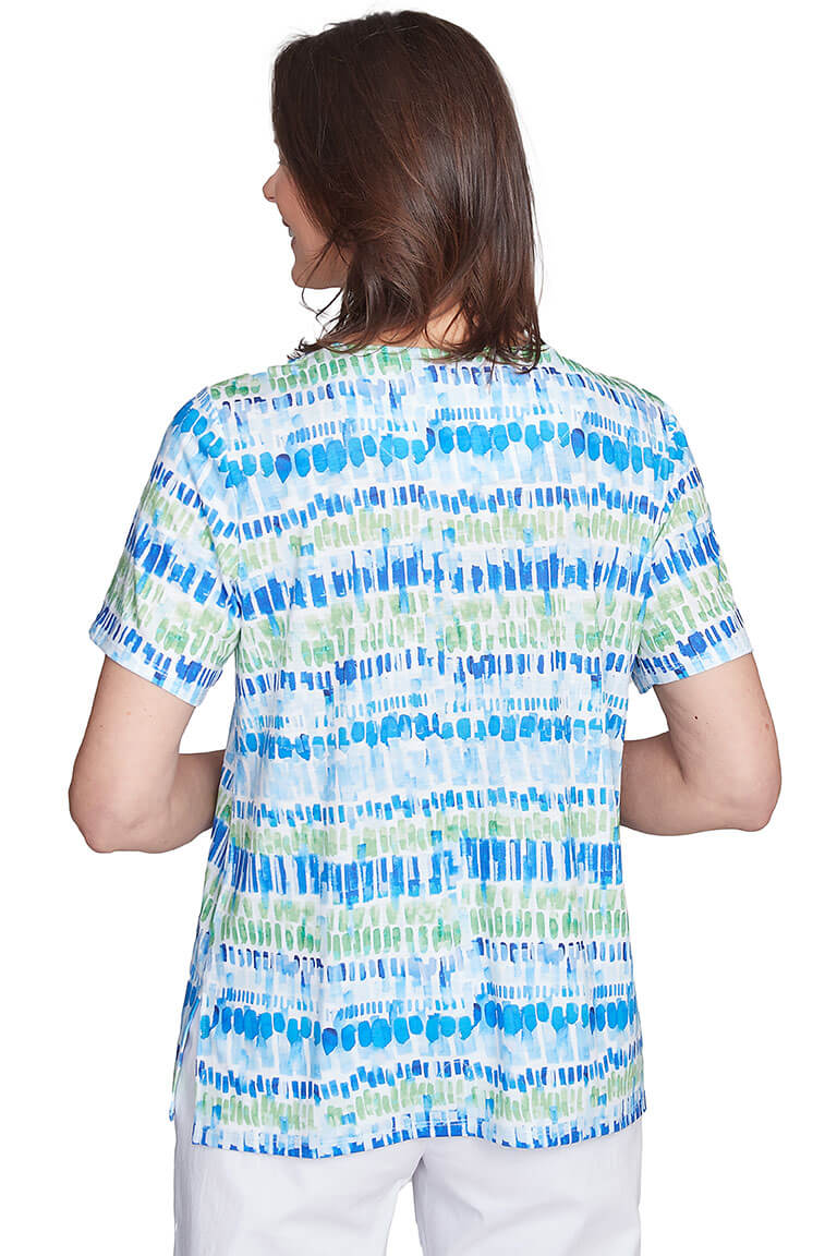 Parrot Cay Jewel Pleated Neck Tee