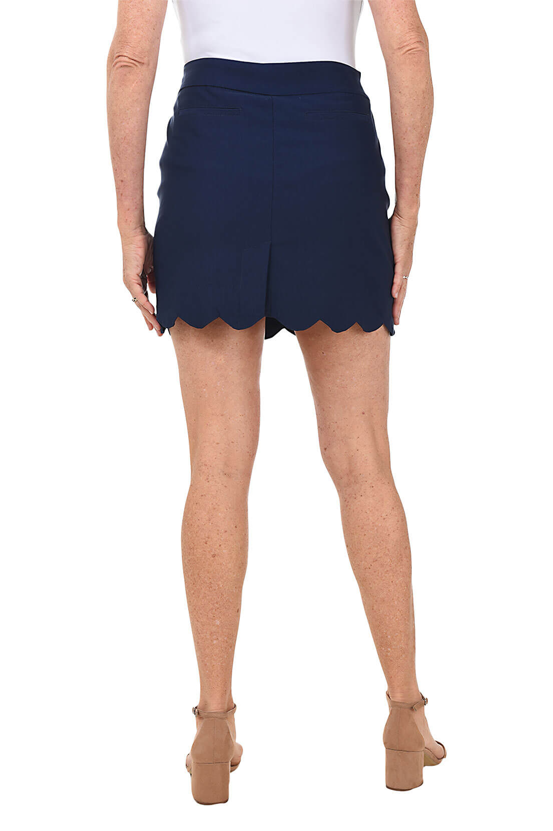 Pull-On Scalloped Skort