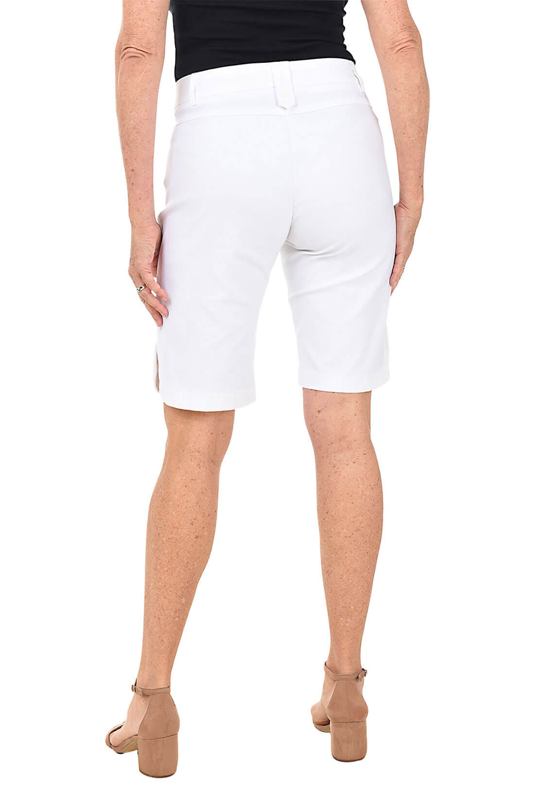 Button-Front Bermuda Short