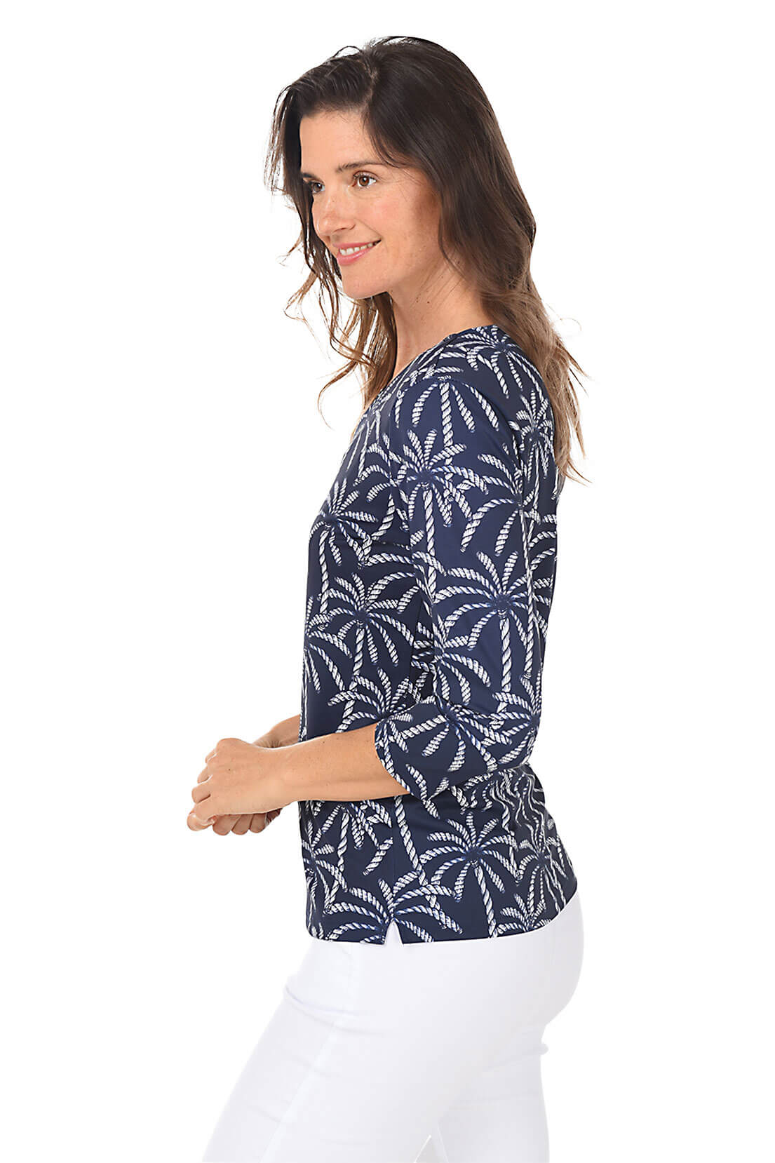 Rope Palms Classic UPF50+ V-Neck Top