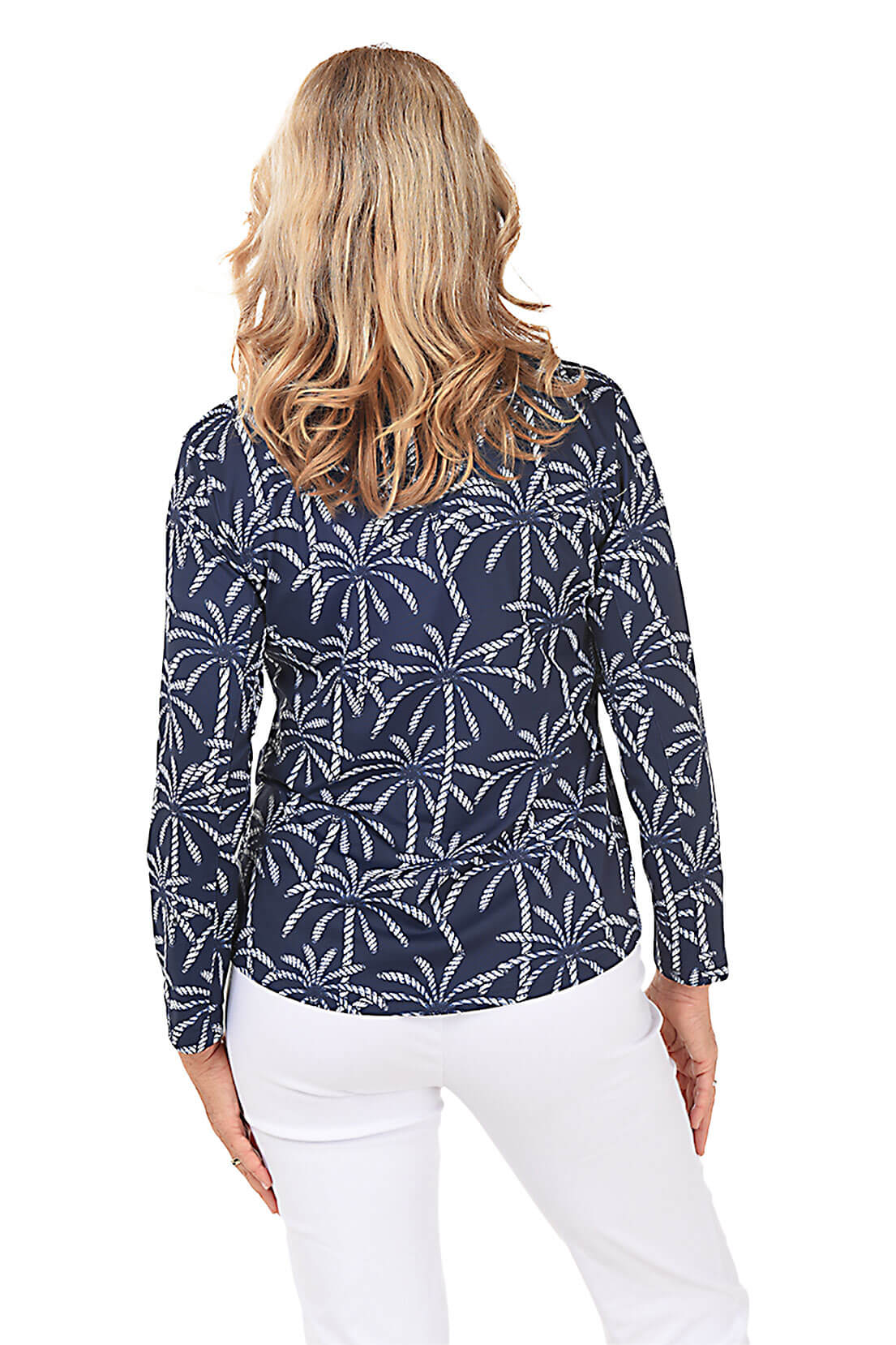 Rope Palms Mock Neck UPF50+ Top