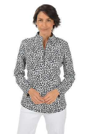 Snow Leopard Cooling UPF50+ Mock Neck Top