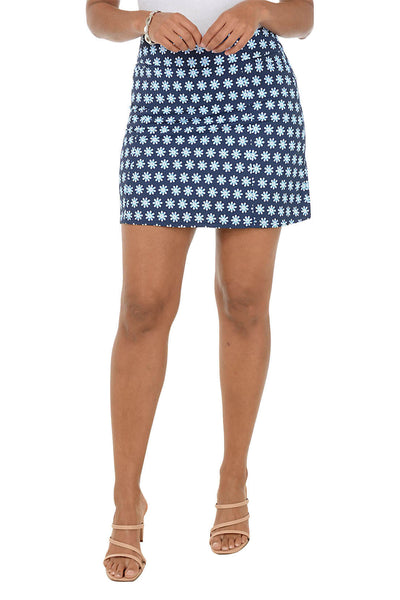 Navy Ditsy Daisy Cooling UPF50+ Double Pocket Skort | Anthony's