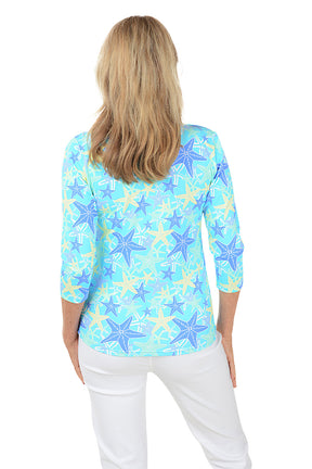 Starfish Explosion Classic UPF50+ V-Neck Top