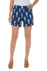 Navy Seahorses UPF50+ Pull-On Short
