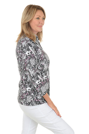 Jungle Safari UPF50+ 3/4 Sleeve Polo Top