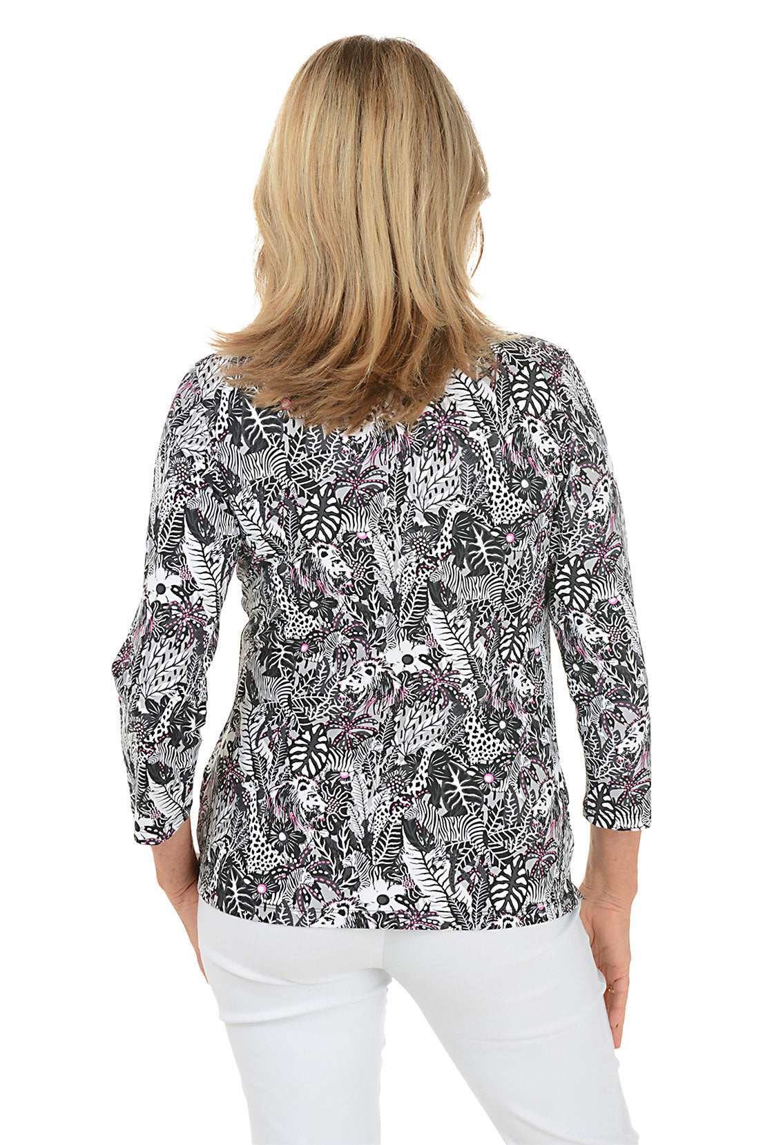 Jungle Safari UPF50+ 3/4 Sleeve Polo Top