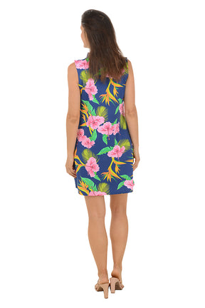 Nicolia Rebecca Ruffle Neck Sleeveless Dress