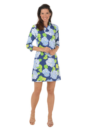 Lovely Tula Ruffled Collar 3/4 Sleeve Dress
