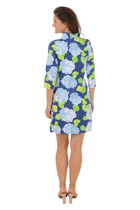 Lovely Tula Ruffled Collar 3/4 Sleeve Dress