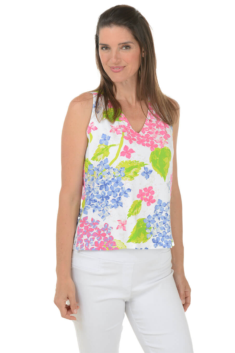 Gracie Kitty Sleeveless V-Neck Top