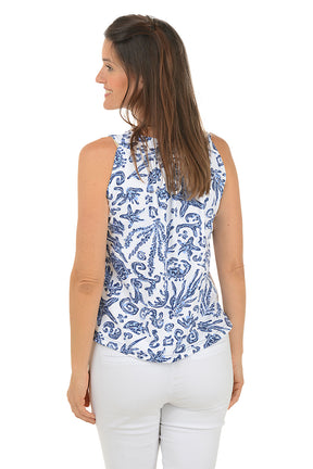 Moorea Kitty Sleeveless V-Neck Top