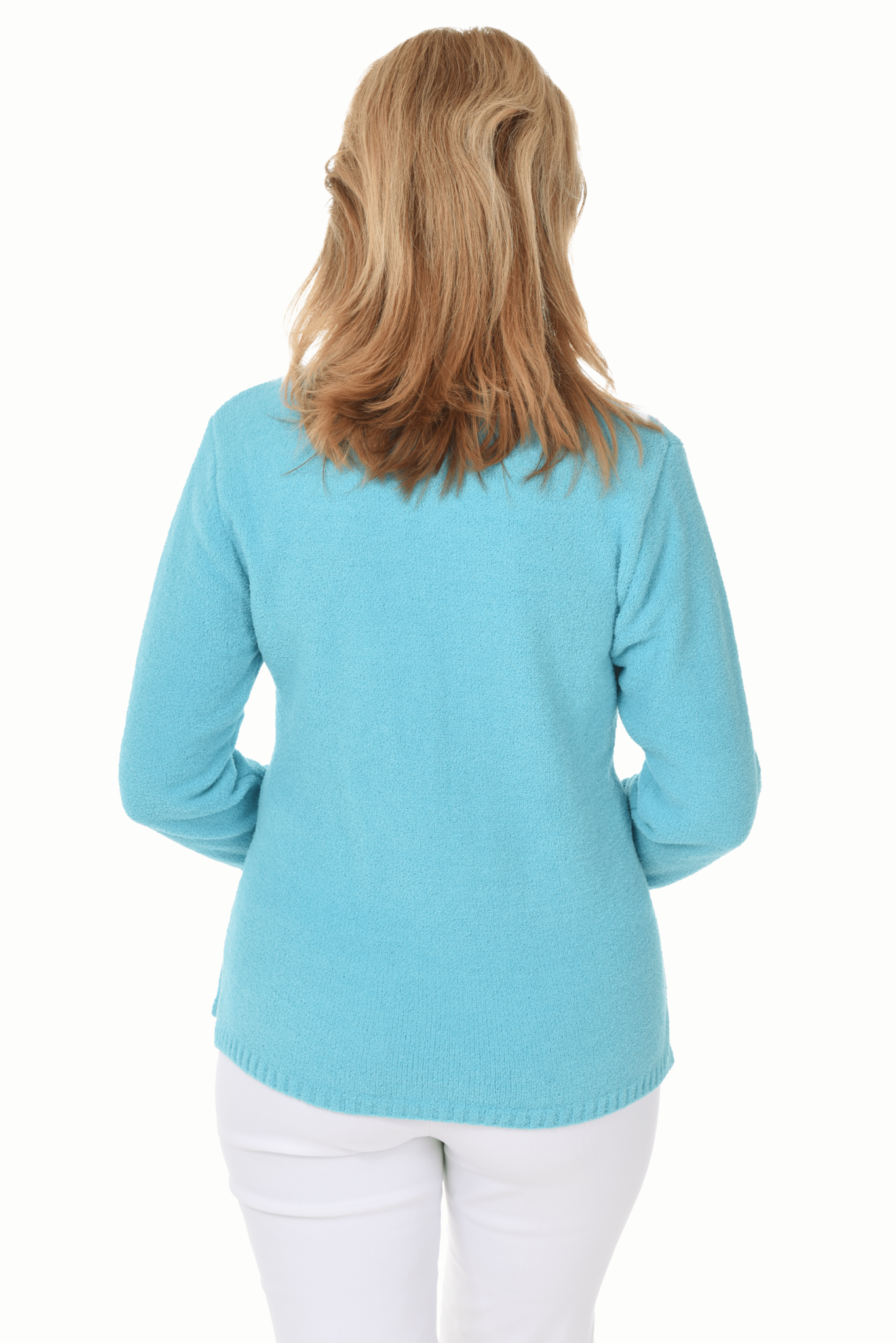 Turquoise Anchor Embroidered Cardigan