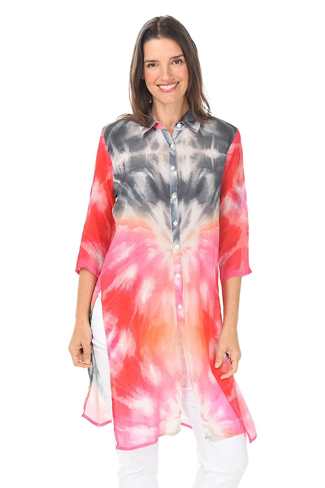 Solar Flare Button-Front Tunic