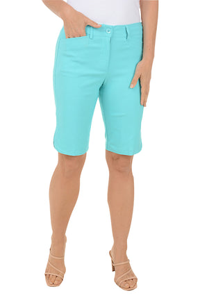 Button-Front Bermuda Short