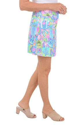 Vacay Patches Cooling UPF50+ Double Pocket Skort