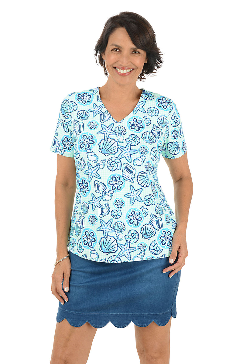 A&S SHORT SLEEVE TENT LINE BLOUSE 【 美品 】 Arw_Spx5307Gisb26_Green_KnitTo