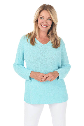 Cotton V-Neck Long Sleeve Sweater