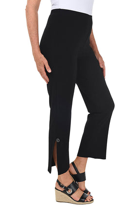 Split Button Hem Ankle Pant