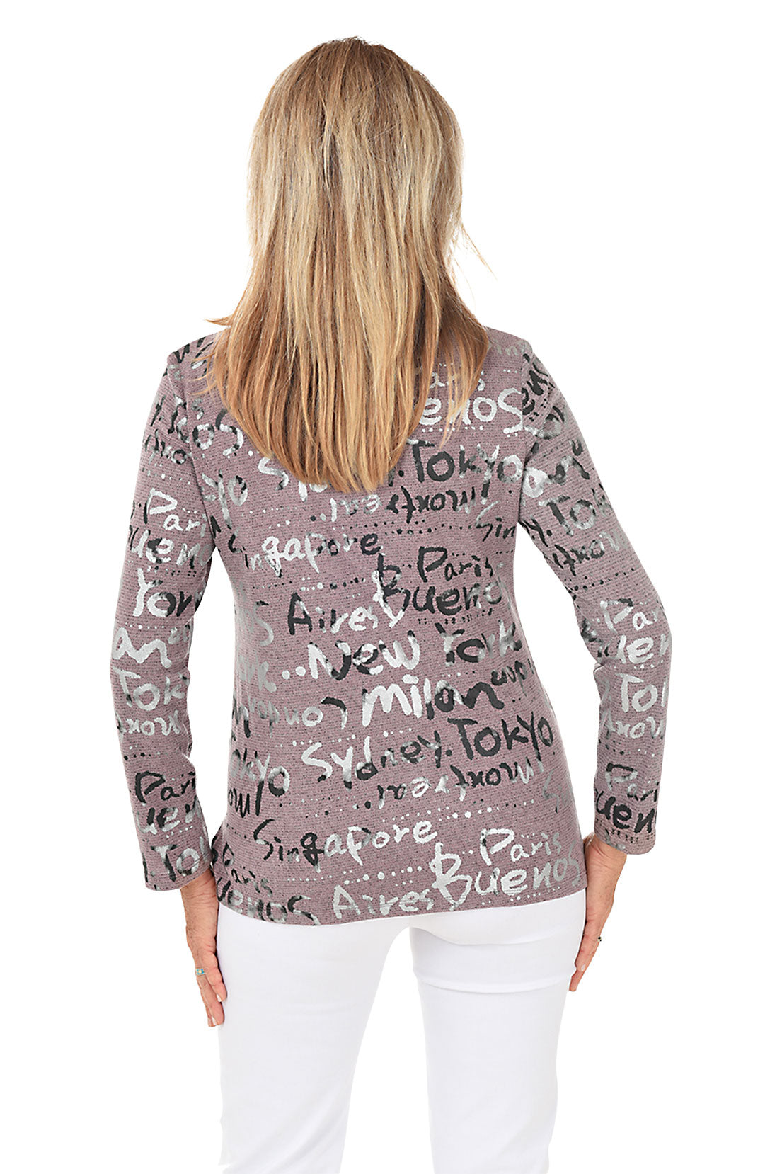 Silver Cities Long Sleeve Knit Top