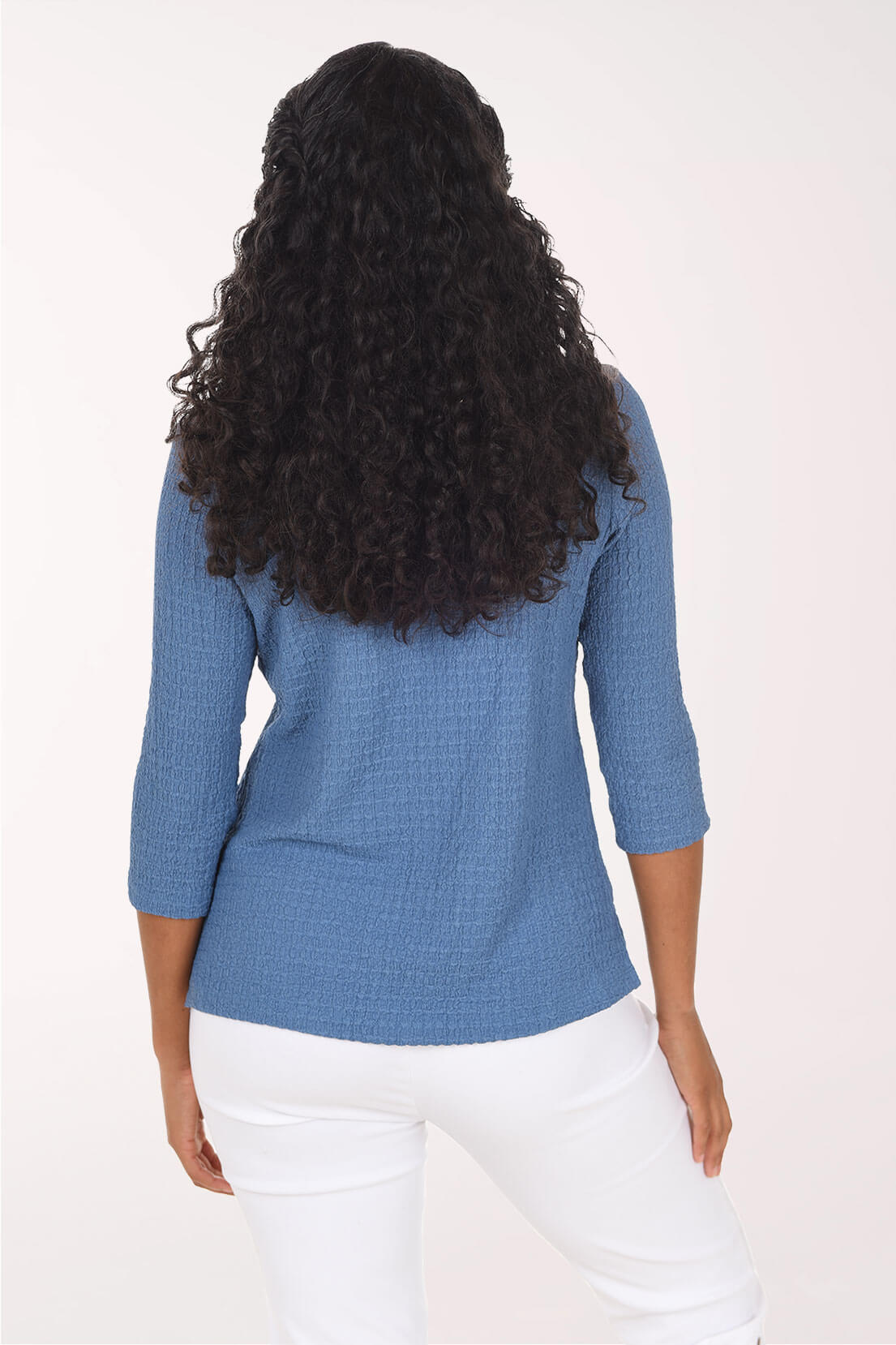 Petite V-Neck Textured Knit Top