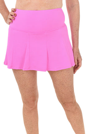 Solid Pique Princess Seam Swim Skort