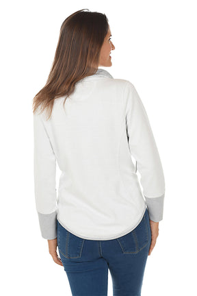 White Reversible Zip-Front Jacket