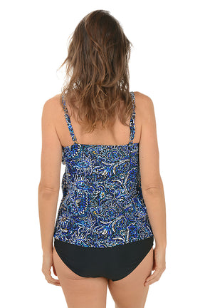 Positano Double Ruffle Tankini Top