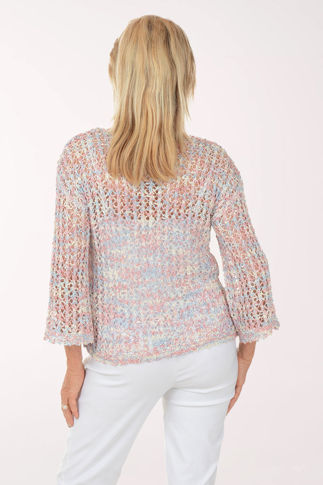 Peony Space Dyed Fishnet Sweater | Charlie B