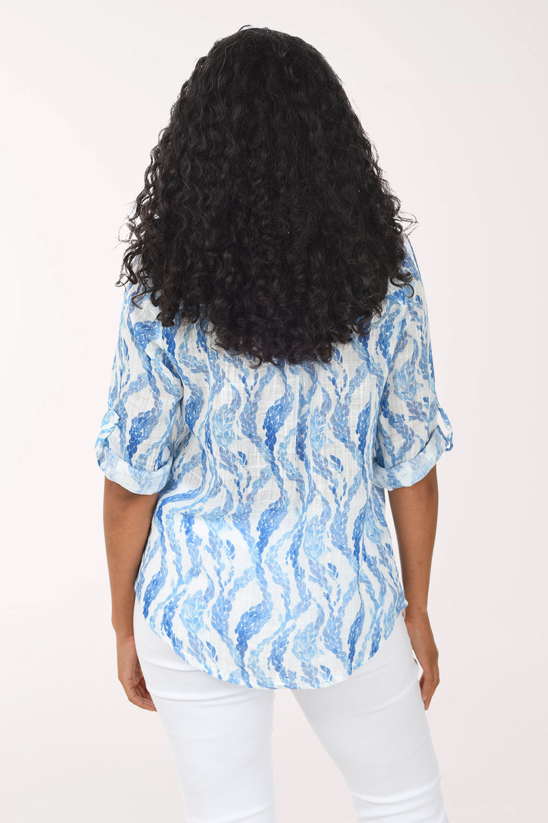 Blue Vines Breezy Gauze Blouse | Charlie B | Airy, Relaxed, Flowing