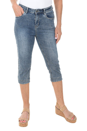 Tulip Hem Denim Clamdigger Pant