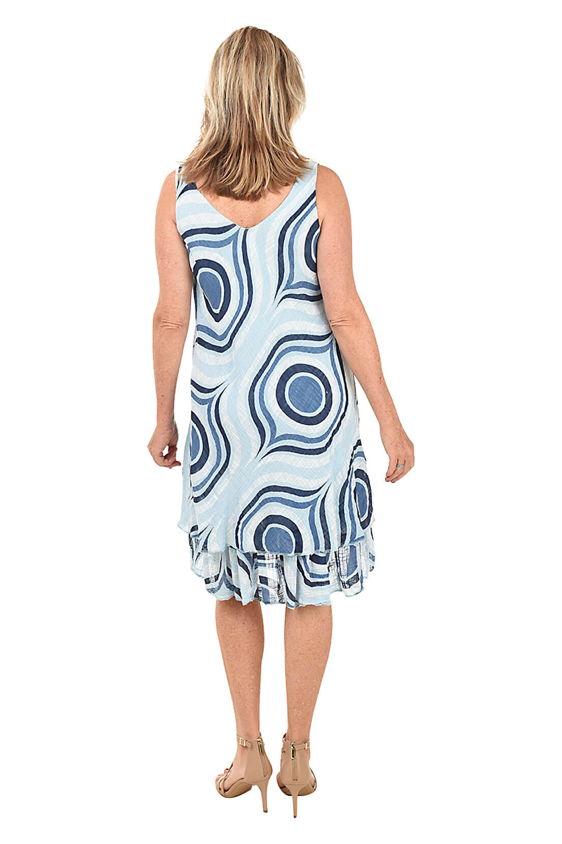 Concentric Circles Double Layer Tank Dress