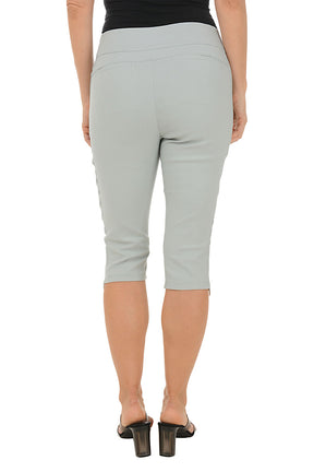 Petite Zip Hem Pull-On Clamdigger Pant
