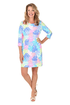 Neon Coral UPF50+ Travel Dress