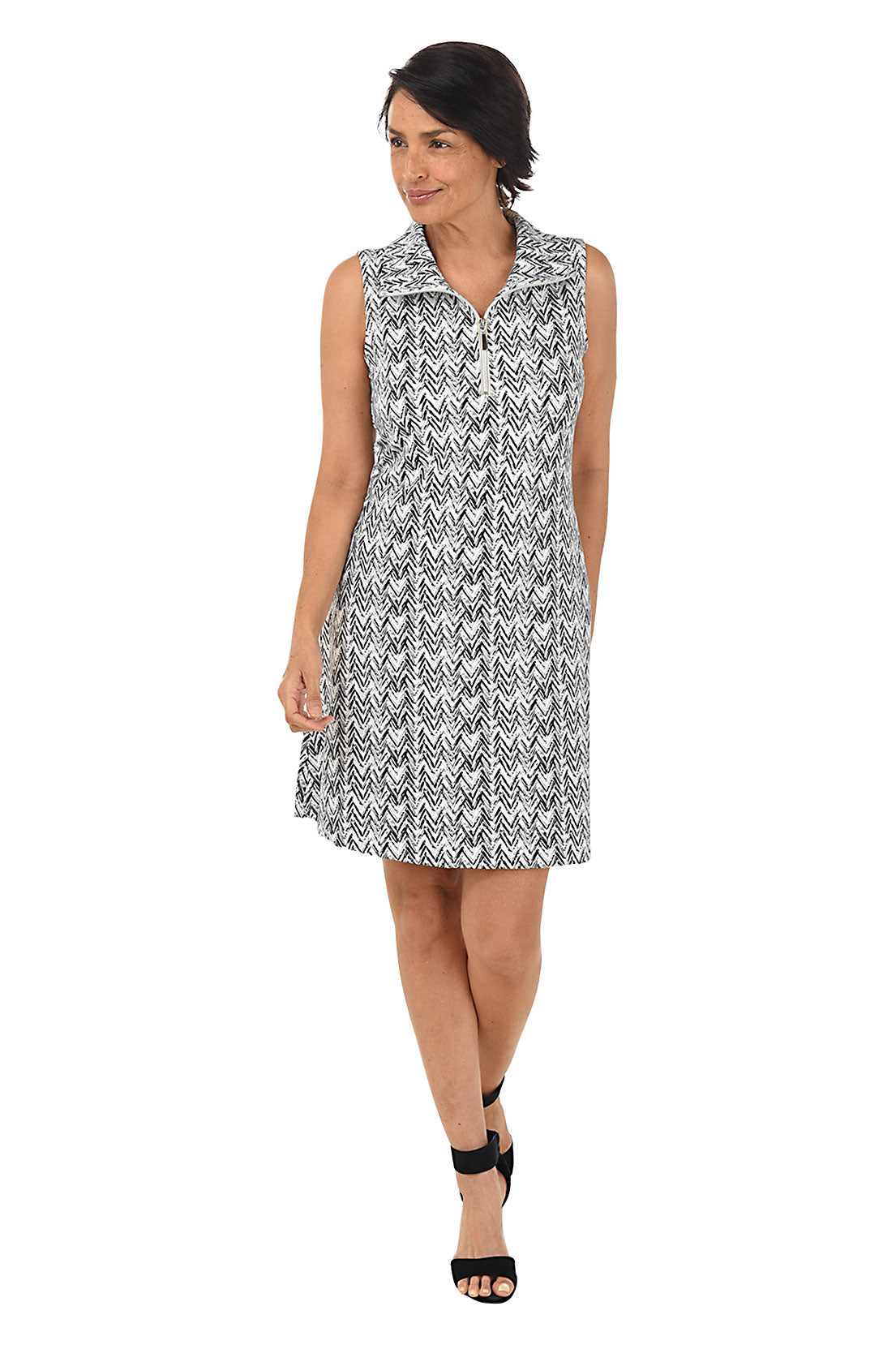 Sandy Chevron UPF50+ Sleeveless Dress