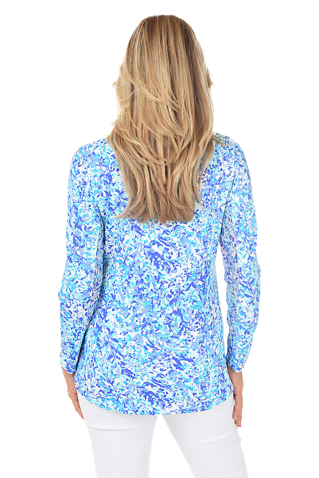Climbing Vines Cooling UPF50+ Mock Neck Top